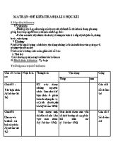 Ma trận  Đề kiểm tra Địa lí 8 học kì I